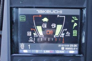 takeuchi skid steer warning lights